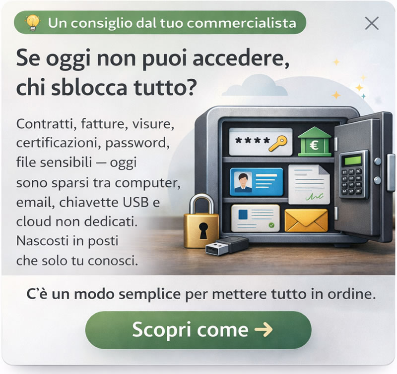 La Cassaforte Digitale – documenti e accessi sempre in ordine